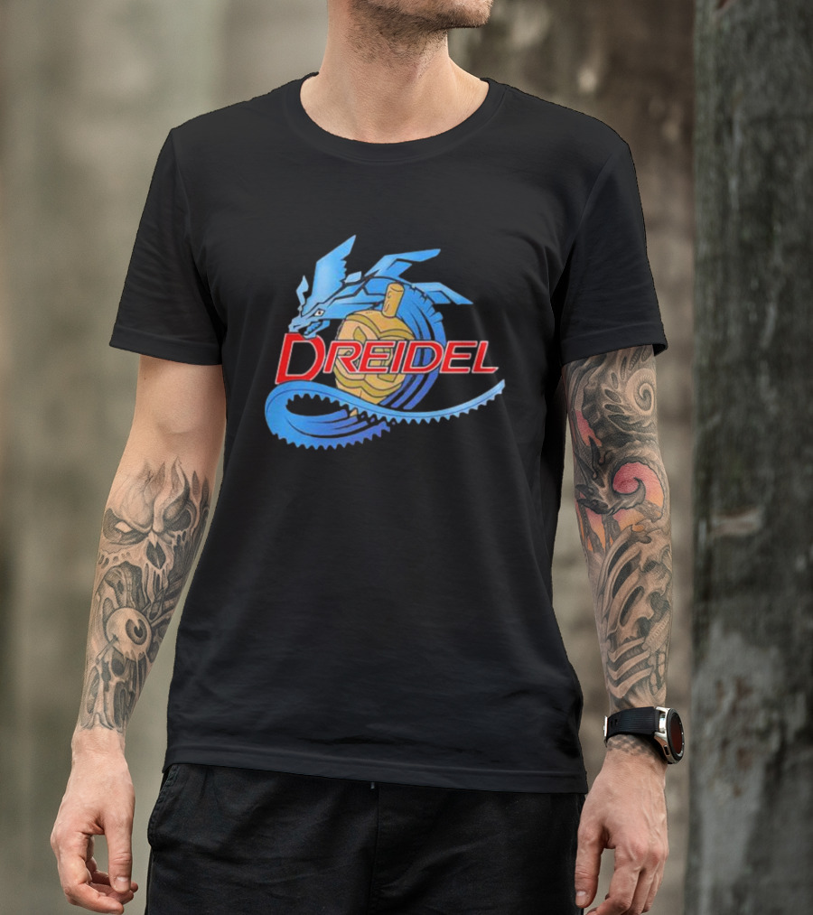 Dreidel Blue Dragon Fusion T-Shirt