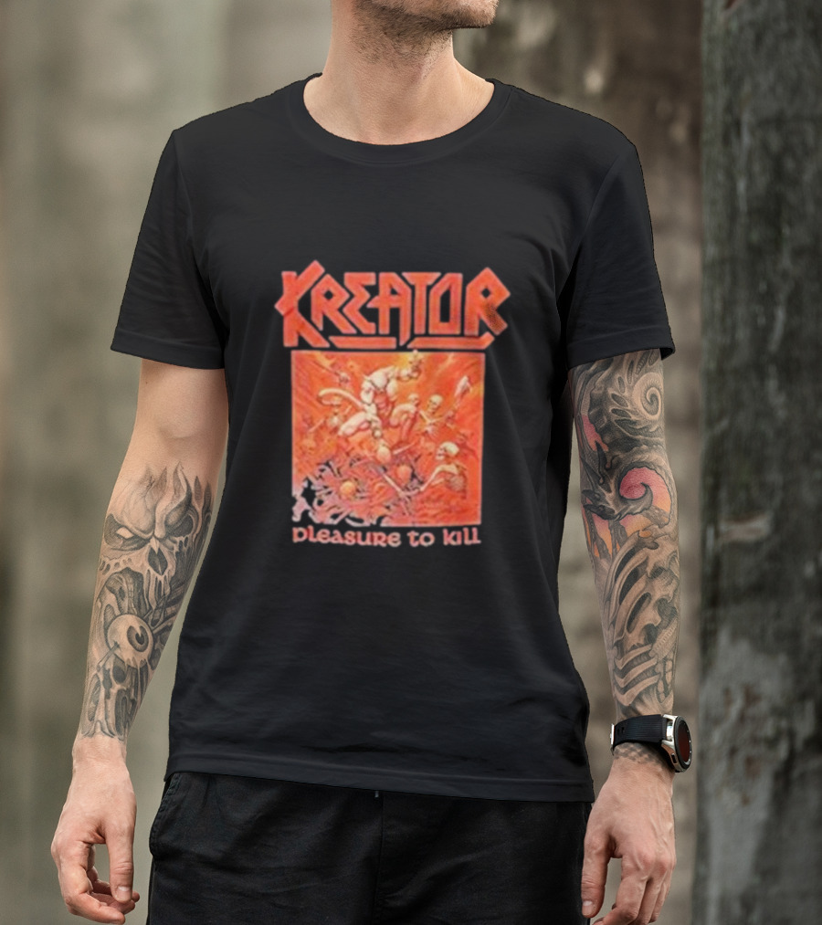 Kreator Pleasure To Kill Album Art Red T-Shirt