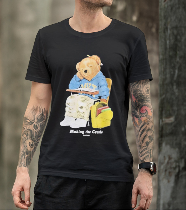 NYT Bear In School Desk With Yellow Backpack T-Shirt