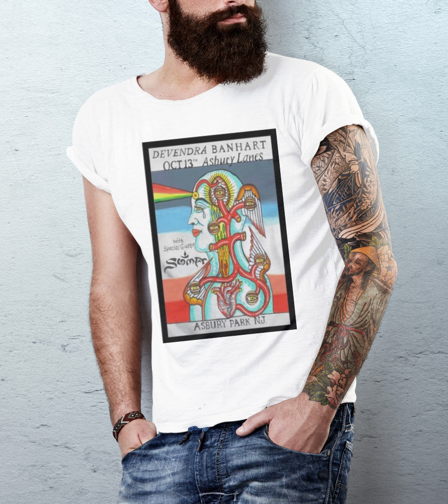 Devendra Banhart October 13 Asbury Lanes Asbury Park NJ With Special Guest Soma T-Shirt