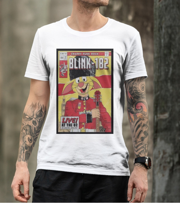 Blink-182 Crappy Punk Rock Live At The O2 London England Comic T-Shirt