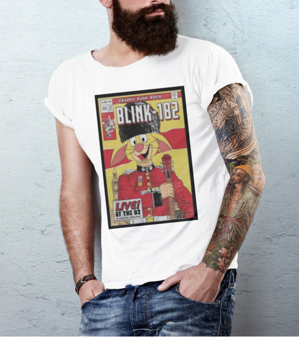 Blink-182 Crappy Punk Rock Live At The O2 London England Comic T-Shirt