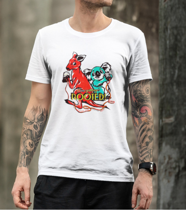 Kangaroo And Koala Everything’s Rooted T-Shirt