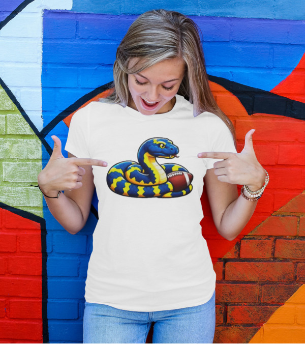 Michigan Boa Constrictor Snake Football Colors T-Shirt