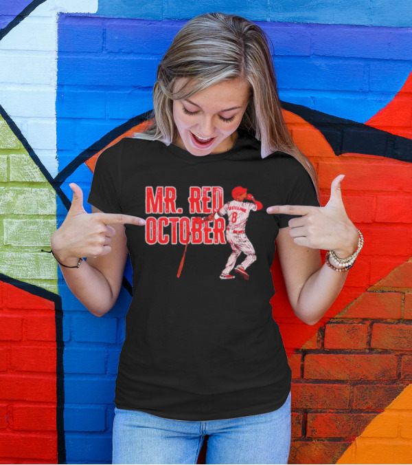 Philadelphia Phillies Mr. Red October Baseball Player Number 8 T-Shirt