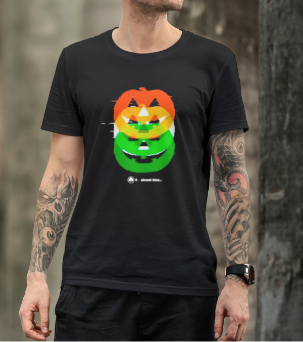 Pumpkin Glitch It's Almost Time T-Shirt