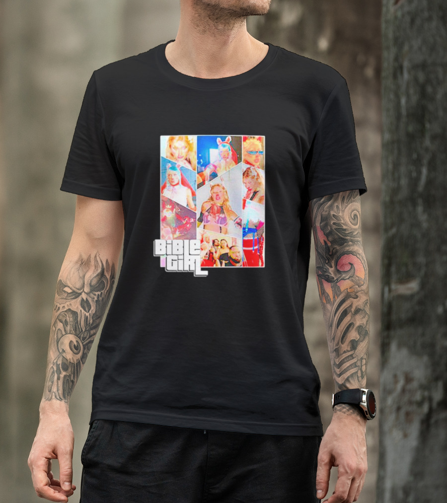 BibleGirl Collage Vibrant Colors Liberty City T-Shirt