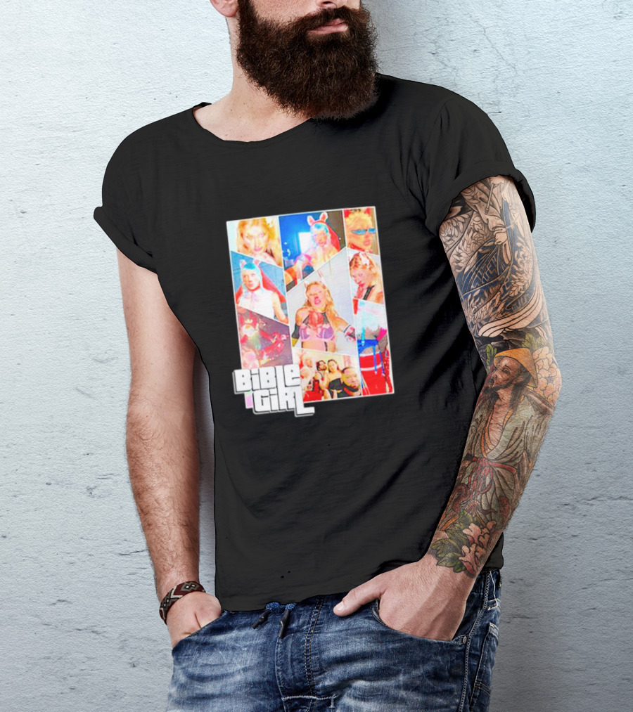 BibleGirl Collage Vibrant Colors Liberty City T-Shirt