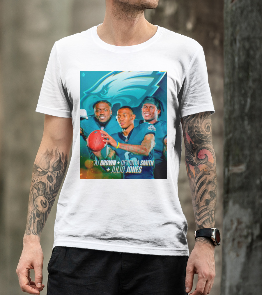 Philadelphia Eagles AJ Brown Devonta Smith Julio Jones Team T-Shirt