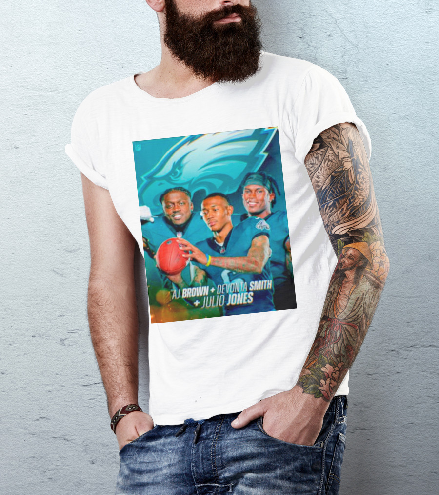 Philadelphia Eagles AJ Brown Devonta Smith Julio Jones Team T-Shirt