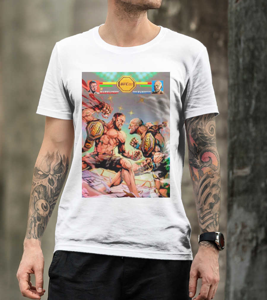 Makhachev Vs Volkanovski UFC 294 Showdown Champion Belts Combat T-Shirt