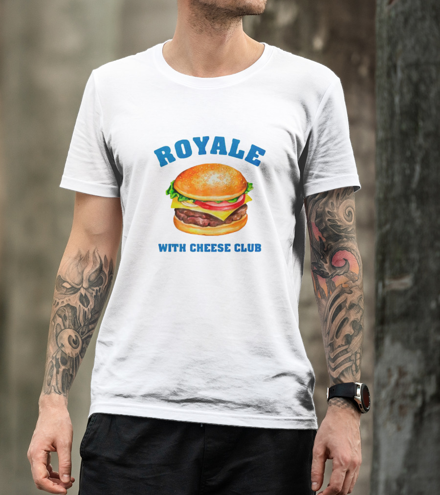 Royale With Cheese Club Burger Illustration Iconic T-Shirt