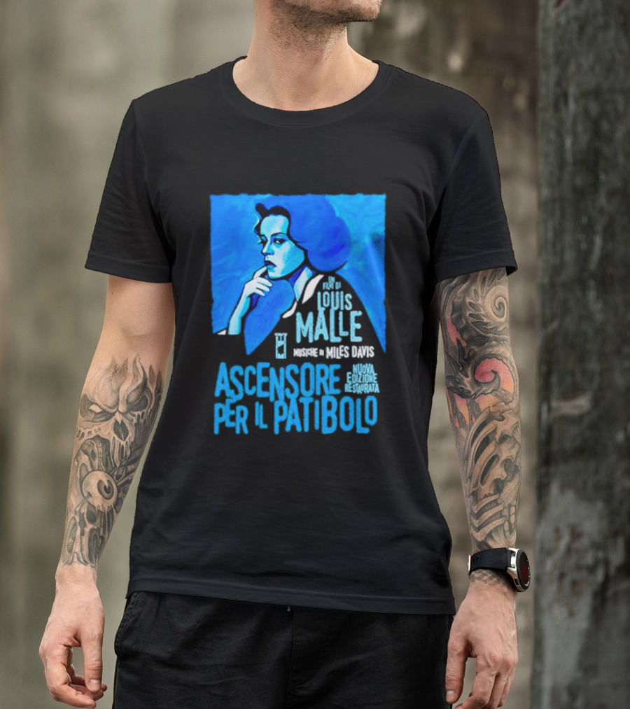 Un Film Di Louis Malle Musiche Di Miles Davis Ascensore Per Il Patibolo Nuova Edizione Restaurata T-Shirt