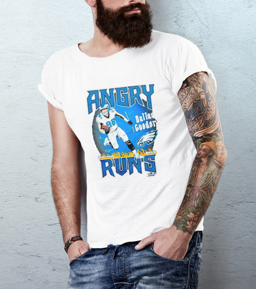 Angry Runs Dallas Goedert Philadelphia Eagles T-Shirt