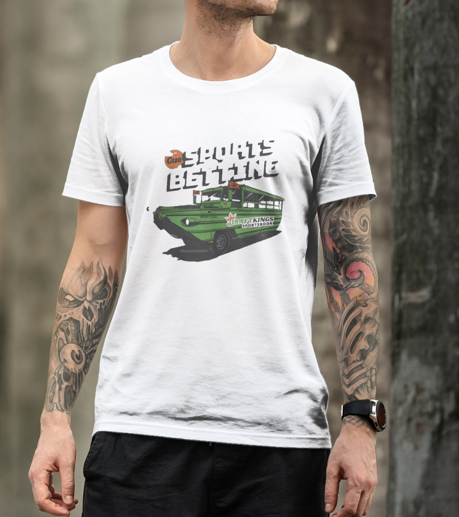 DraftKings Massachusetts Sportsbook Cue Sports Betting Duck Boat T-Shirt