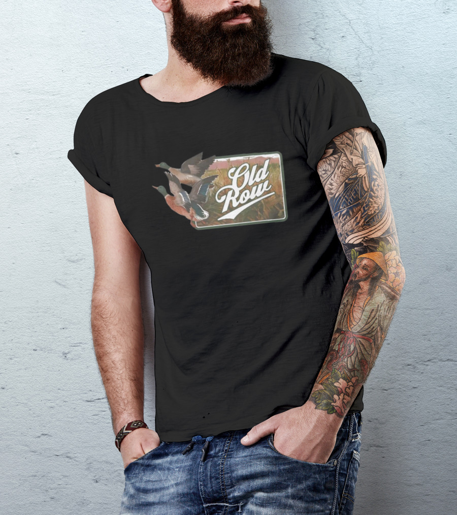 Old Row The Flying Duck Beer Pocket Vintage Waterfowl T-Shirt