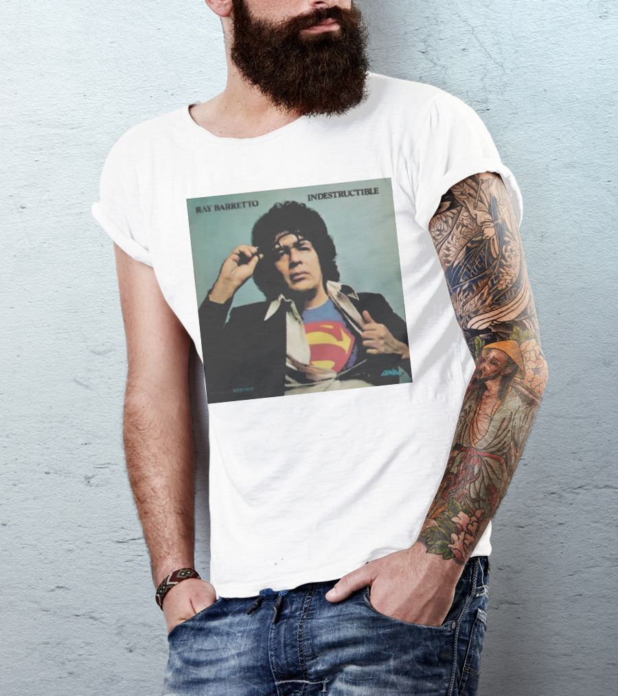 Ray Barretto Indestructible Superman Album Cover T-Shirt