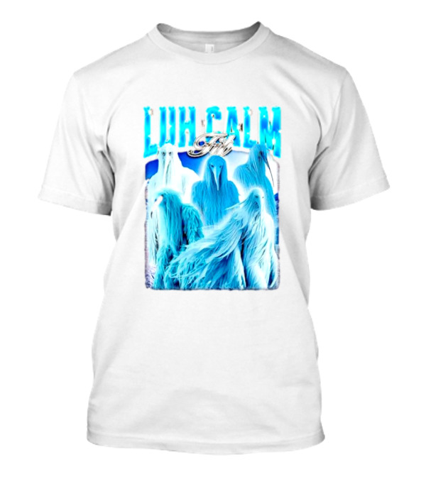 Luh Calm Fit Film Blue Abstract Figures T-Shirt