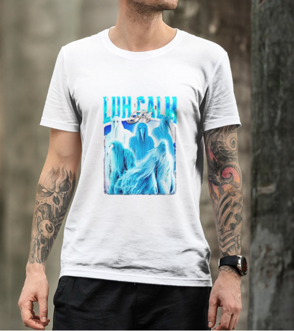 Luh Calm Fit Film Blue Abstract Figures T-Shirt