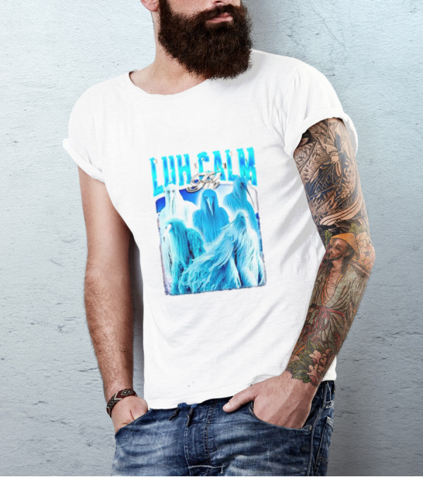 Luh Calm Fit Film Blue Abstract Figures T-Shirt
