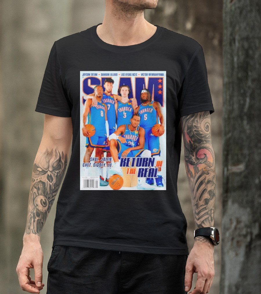 SLAM Oklahoma City Thunder Shai Jalen Chet Giddey Lu Return Of The Real T-Shirt