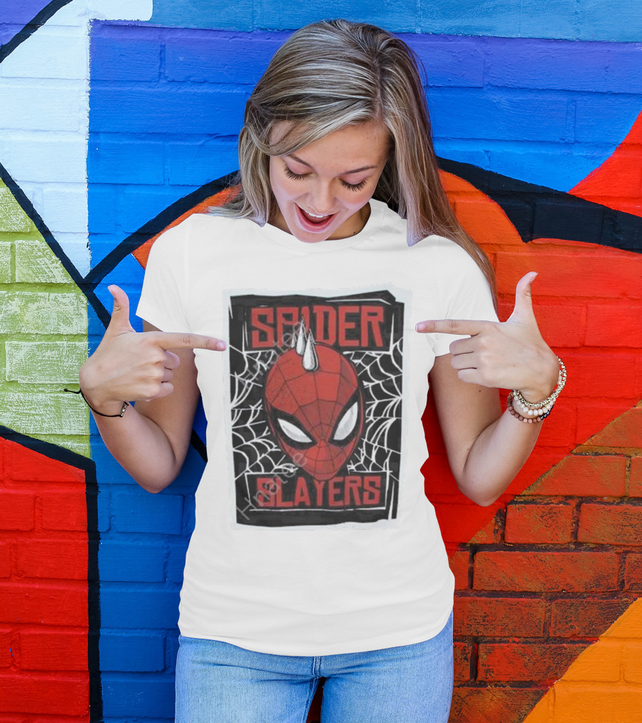 Spider Punk Merch Spider Slayers Web Head T-Shirt