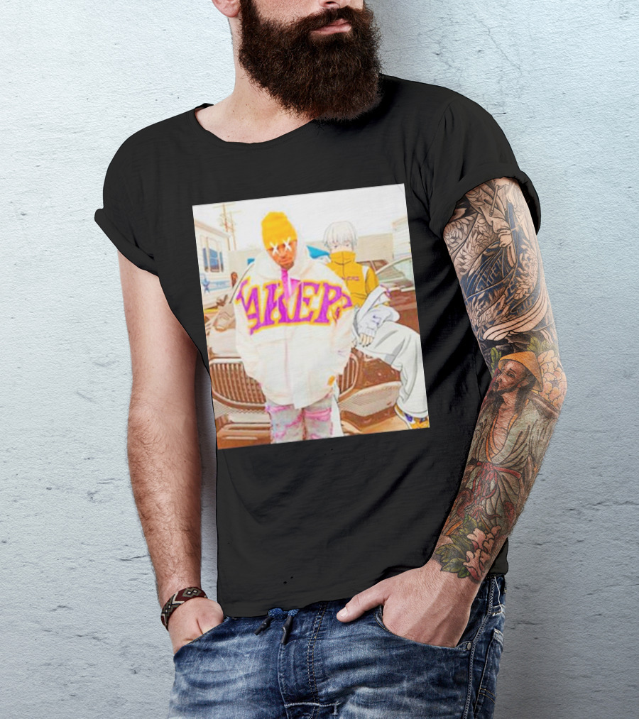 Lakers X Chris Brown X Toge Inumaki Anime Crossover Cursed Speech T-Shirt