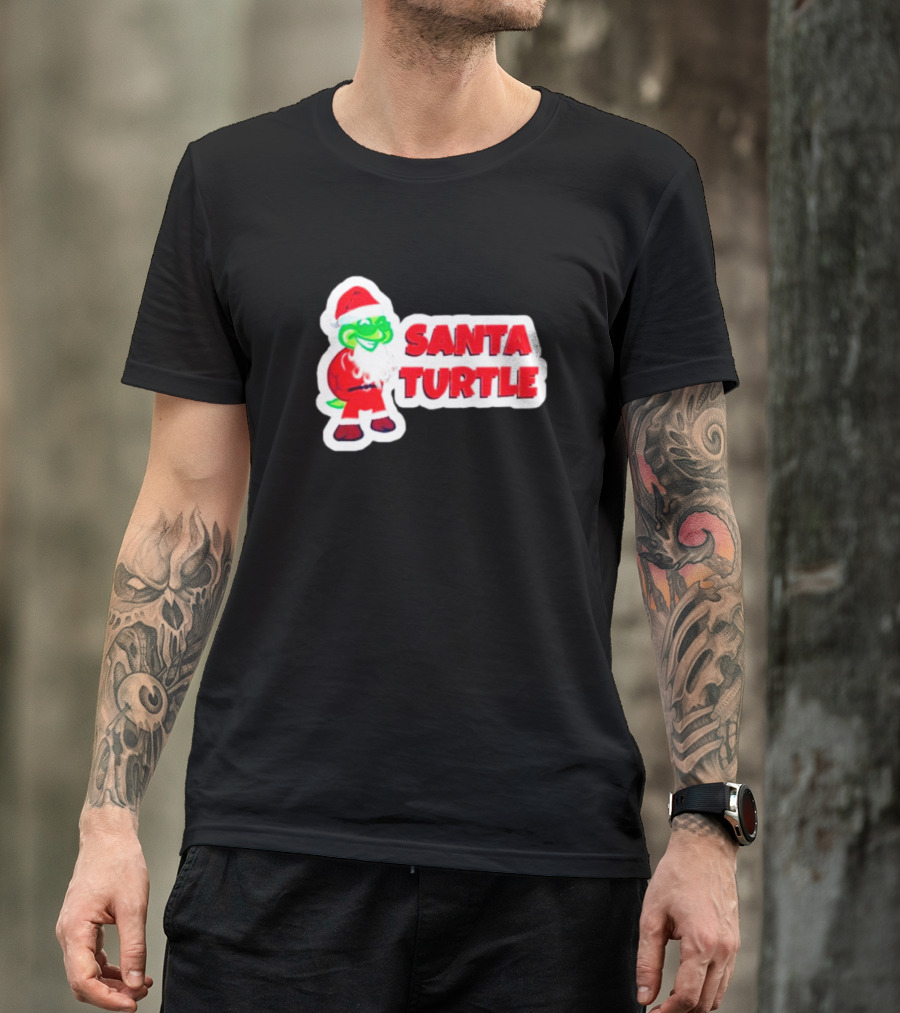 Santa Turtle Christmas Cheer T-Shirt