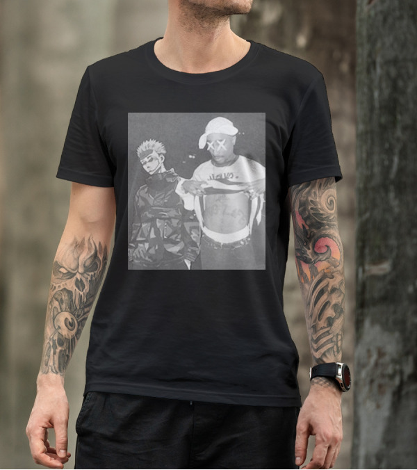 Tupac Shakur Sukuna Jujutsu Kaisen King Of Curses Thug Life Edit T-Shirt