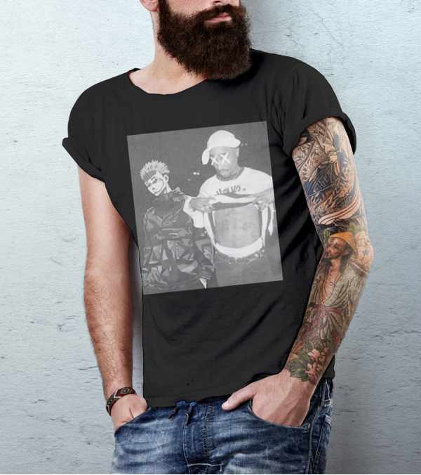 Tupac Shakur Sukuna Jujutsu Kaisen King Of Curses Thug Life Edit T-Shirt