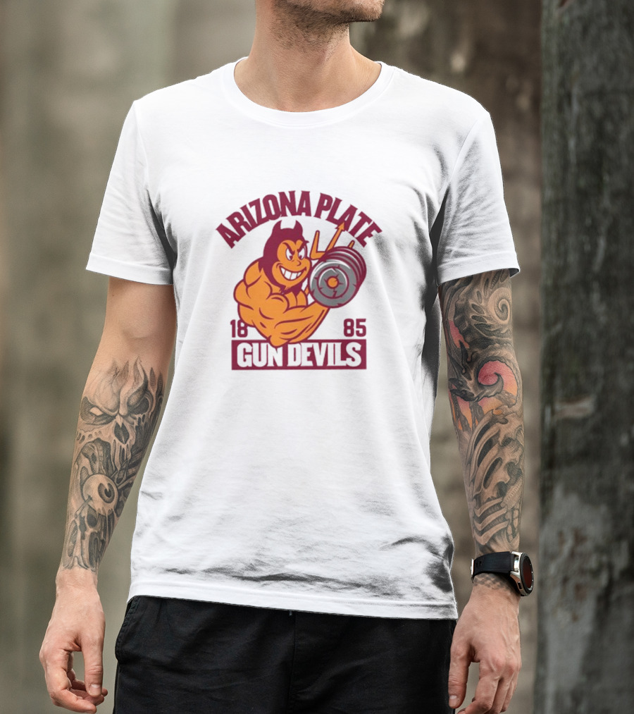 Arizona Plate 1885 Gun Devils Weightlifting Demon T-Shirt
