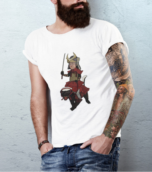 Samurai Satoshi Riding Armored Animal T-Shirt