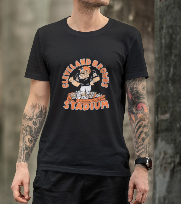Cleveland Browns Stadium NFL Football Mascot T-Shirt
