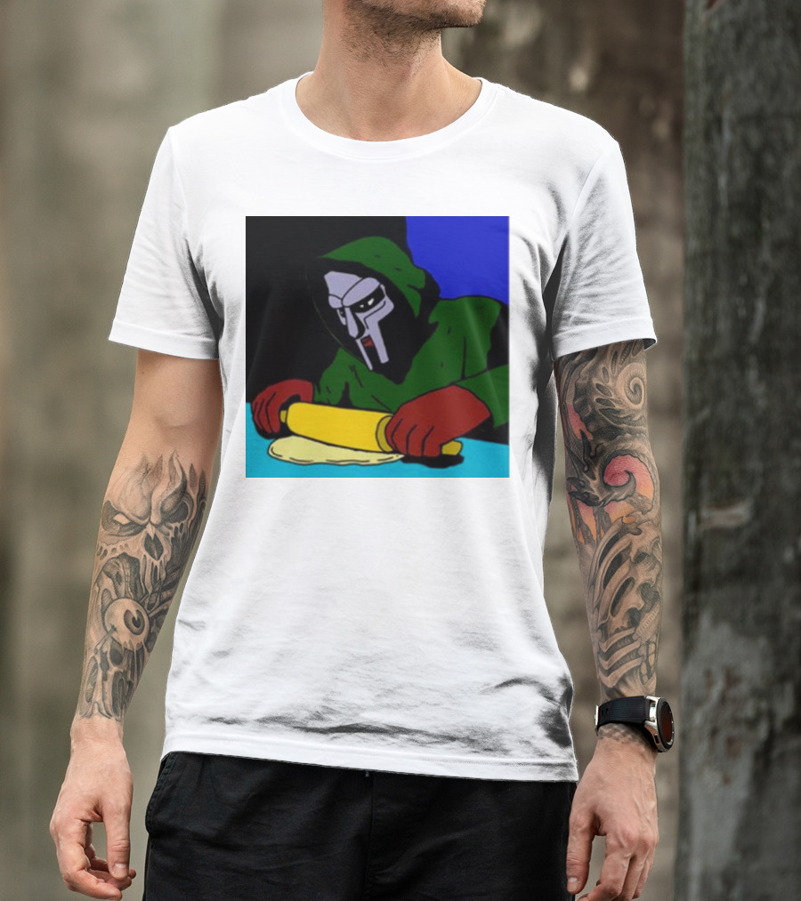 Mf Doom Bistro Rolling Dough Masked Chef Scene T-Shirt