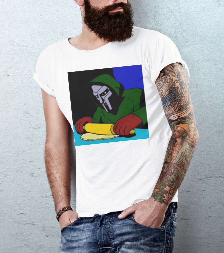 Mf Doom Bistro Rolling Dough Masked Chef Scene T-Shirt