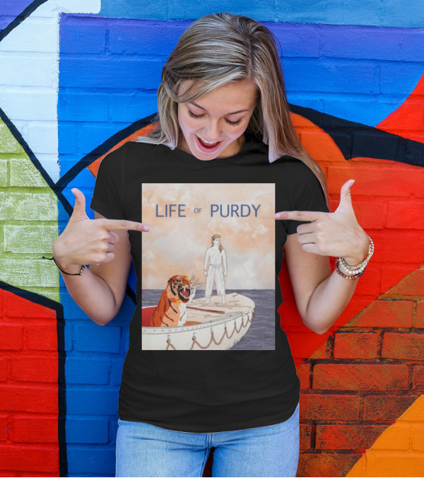 Life Of Purdy Adventure With Tiger On Boat T-Shirt