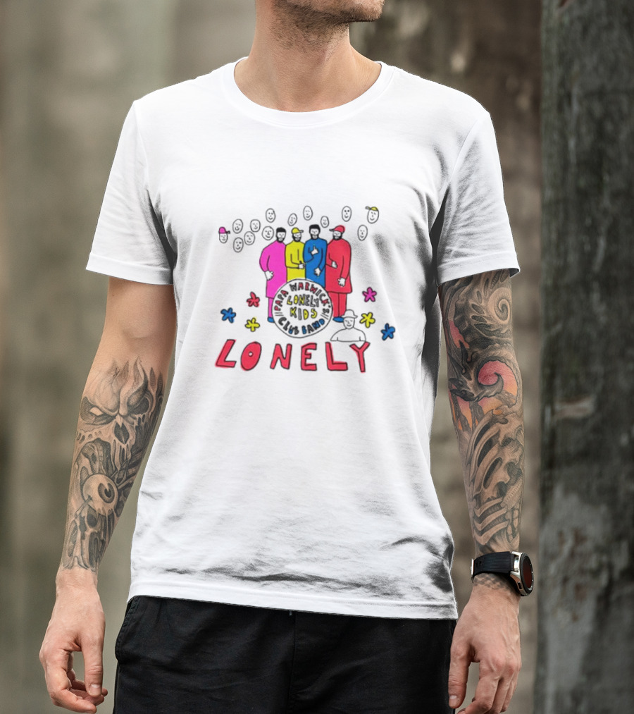 Lonely Kids Club Band Happiness Smiley Faces T-Shirt