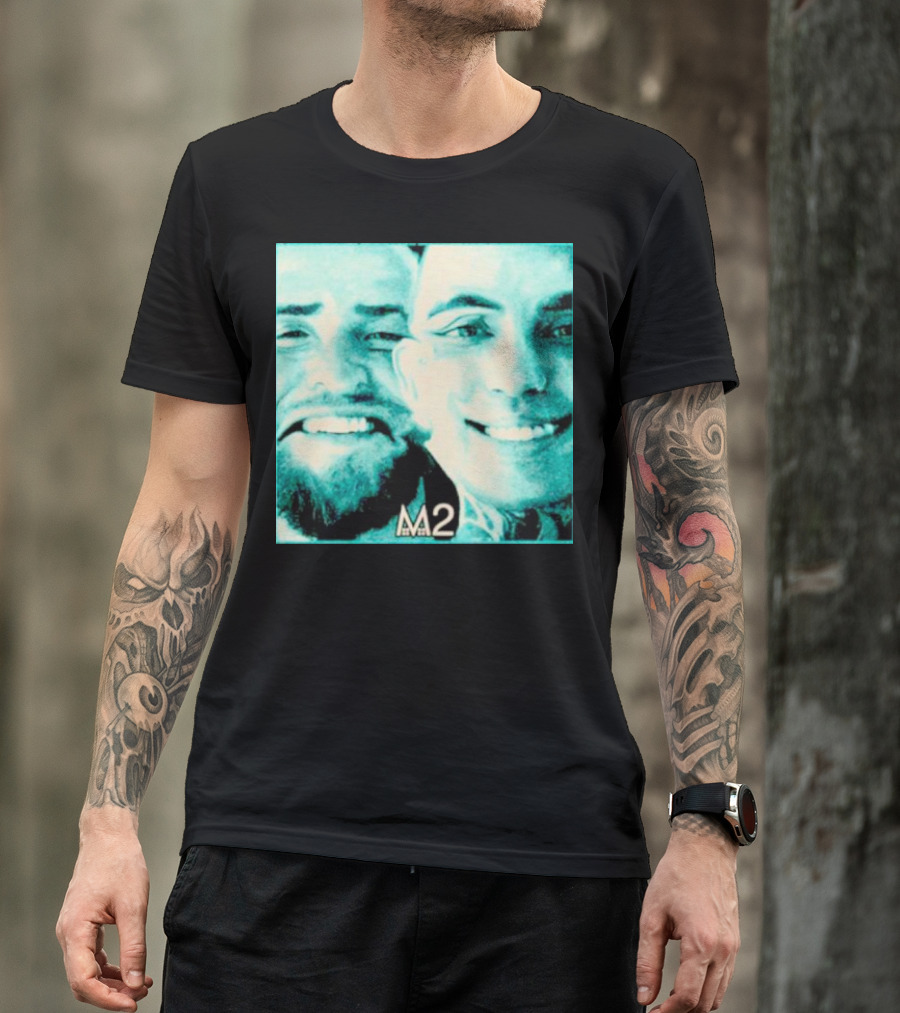 Mansionz M2 Album Cover Image With Smiling Duo T-Shirt