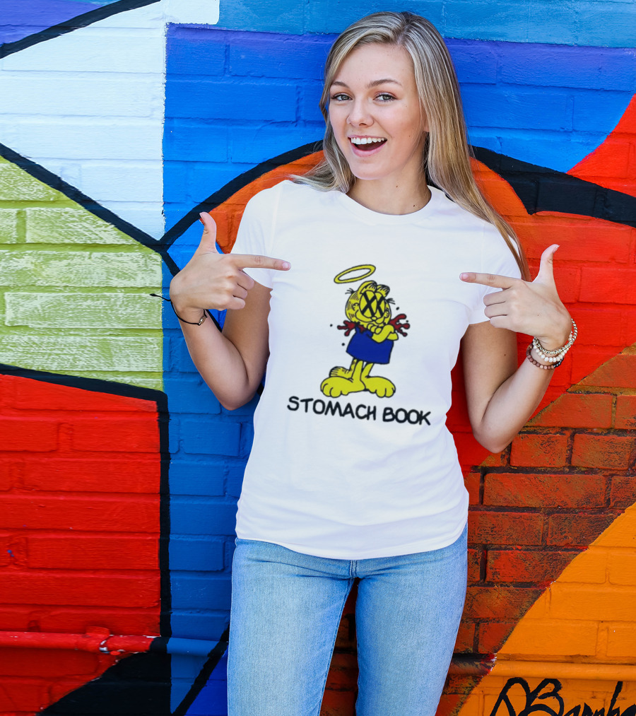 Garfield Stomach Book Halo Lasagna T-Shirt