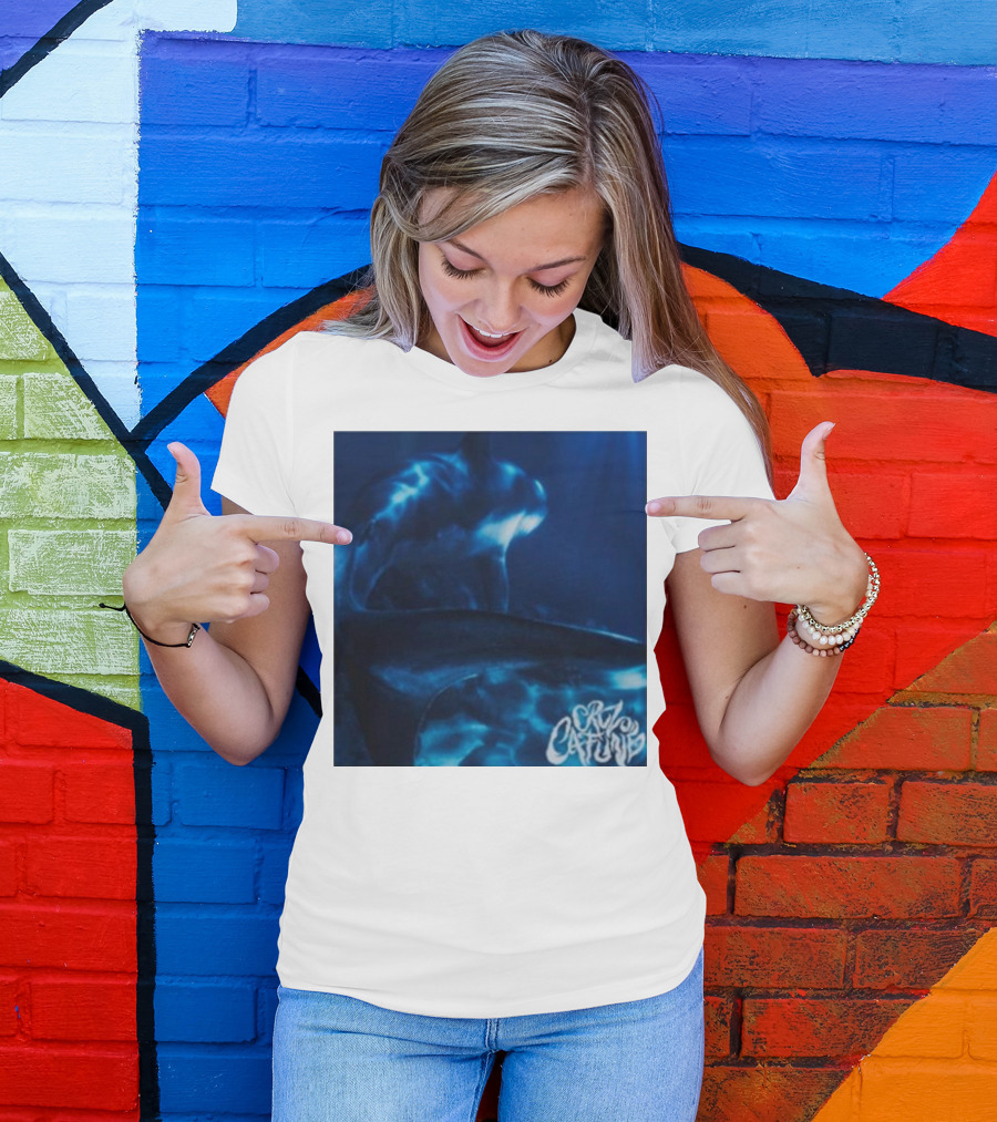Cruz Cafune Blue Shark Ocean Scene T-Shirt