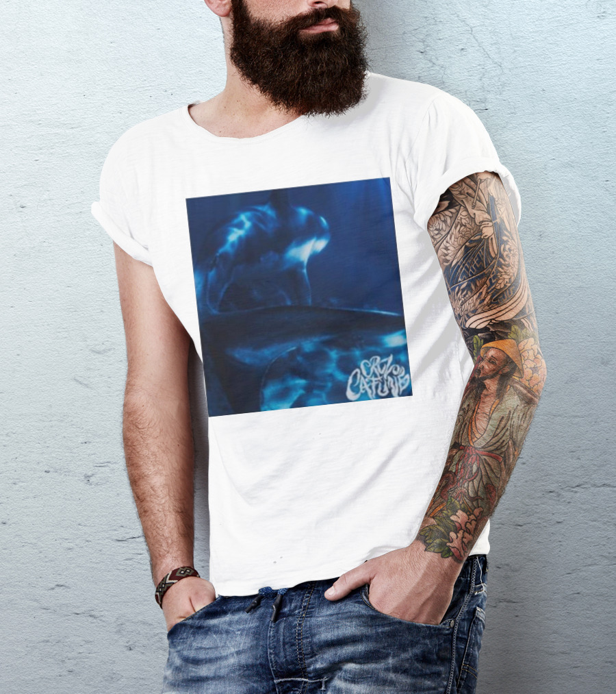 Cruz Cafune Blue Shark Ocean Scene T-Shirt