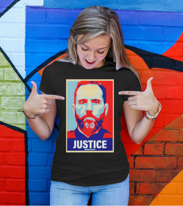 Justice Poster Style Image With MediasTouch Text T-Shirt