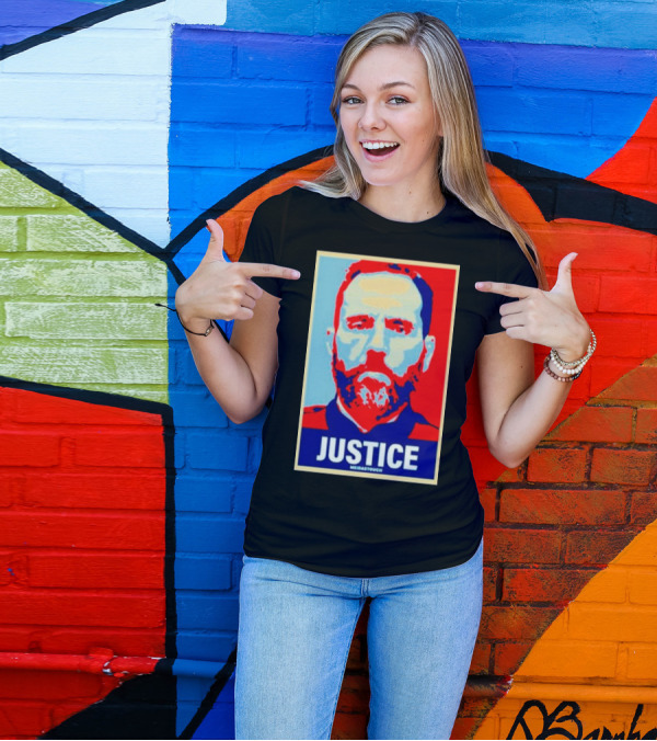 Justice Poster Style Image With MediasTouch Text T-Shirt