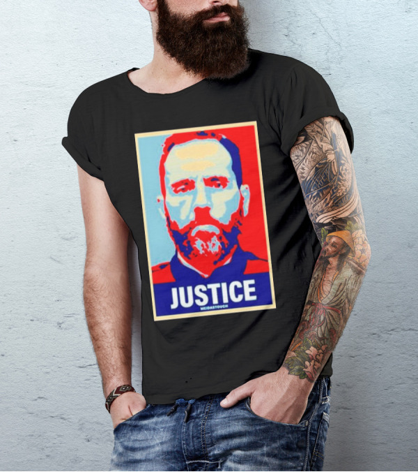 Justice Poster Style Image With MediasTouch Text T-Shirt