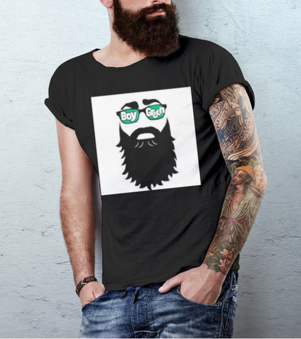 Boy Green Bearded Sunglasses T-Shirt