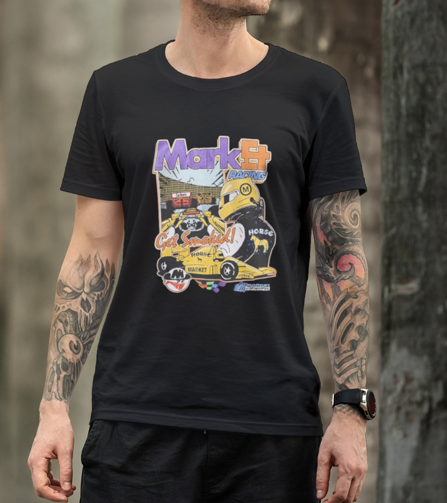 Mark4 Racing Get Smoked Horse Racing Movement T-Shirt