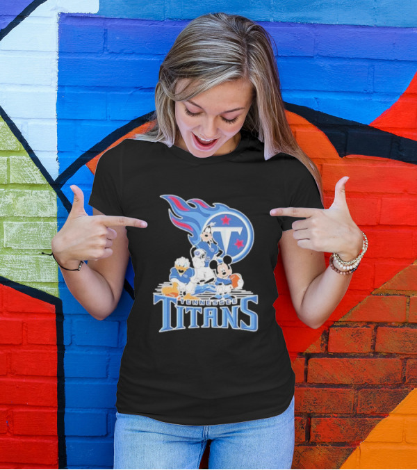 Mickey Mouse Donald Duck Goofy Tennessee Titans NFL T-Shirt