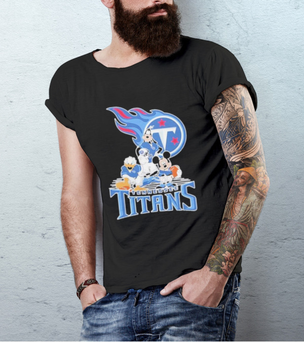 Mickey Mouse Donald Duck Goofy Tennessee Titans NFL T-Shirt