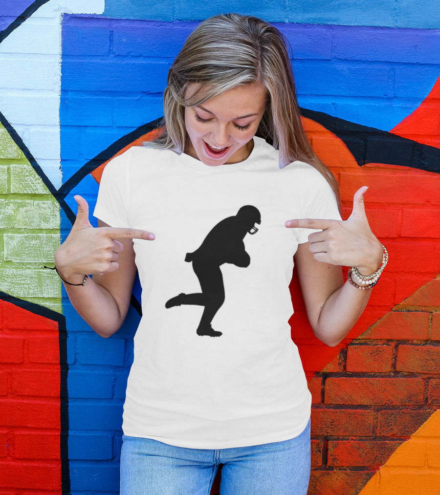 The Legend Of The Cincy Hat Scamper Silhouette Football Player T-Shirt