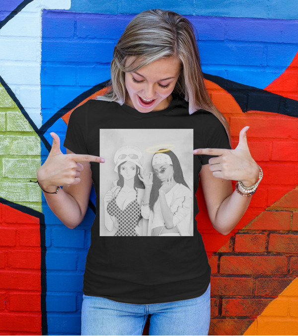 Aaliyah X Nico Robin One Piece Halo Bandana Duo T-Shirt